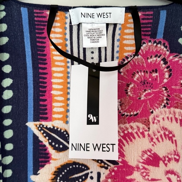 NWT Nine West Colorful Floral Kimono Women’s One Size - Picture 2 of 3